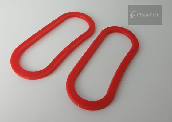 Rote Farbeinkaufstasche-Tragegriff, Kunststoffgriffe für Breite der Taschen-3.5cm