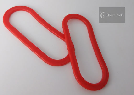 Rote Farbeinkaufstasche-Tragegriff, Kunststoffgriffe für Breite der Taschen-3.5cm
