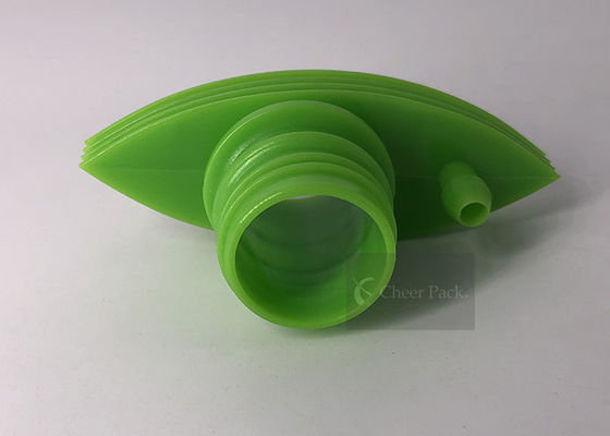 Zwei Tüllen-Plastiktorsion weg von der Kappe für Plastiksauerstoff-Taschen-Verpackung, grüne Farbe