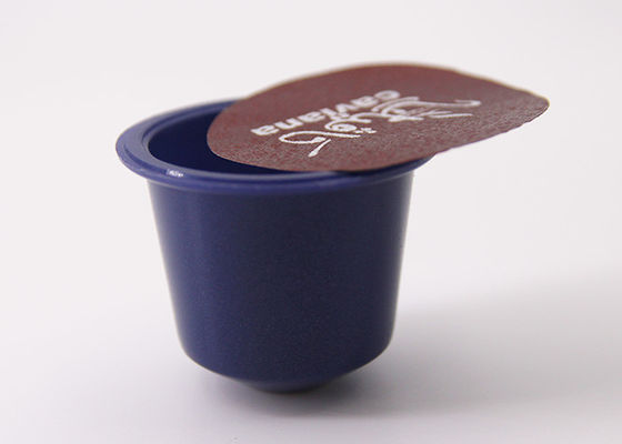 Leere Instantkaffee-Kapsel, die für Espresso plastic-Blau verpackt