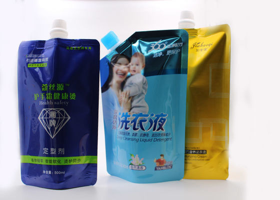 Drucktaschen-Überwurfmutter des Shampoo-0.5kg stehen Flüssigkeit/oben Beutel mit Tülle