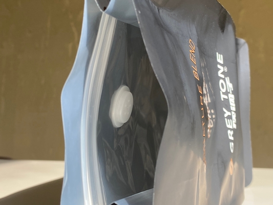 Qualität  Customized Printed Zipper Stand Up Pouch 250g 500g Coffee Bag With Valve Plastic Packaging Aluminum Foil Bag Fabrik