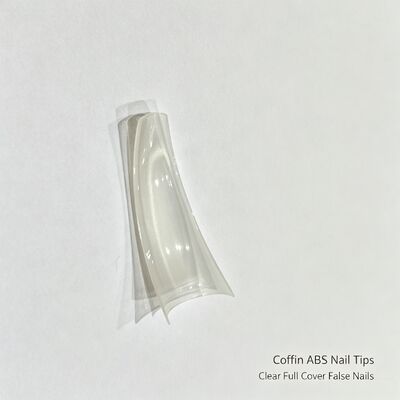 Qualität  Coffin ABS Nail Tips, Clear Full Cover False Nails for Salon Nail Extension DIY Nail Art and Bulk Supply Fabrik