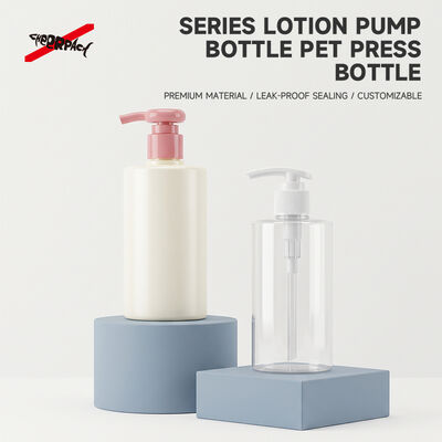 Qualität  250ml 300ml 500ml PET Lotion Pump Bottle | Cosmetic Shampoo Packaging Supplier | Multi-size cylinder PET bottle, 24 thread neck, leak-proof. Custom color & logo for shampoo, body wash, skincare liquid Fabrik