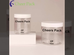 Bekannte durchsichtige PET-Kunststoffgefäße mit Schraubenschutzdeckel