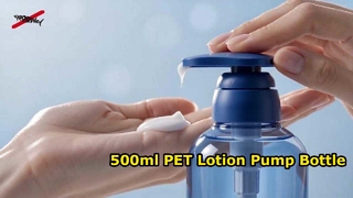 500 ml PET-Lotion-Pumpflasche | Leere Kunststoff-Shampoo- und Duschgel-Verpackungsflasche