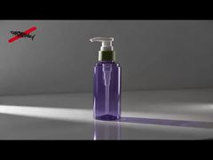 Transparente violette PET-Pumpflasche