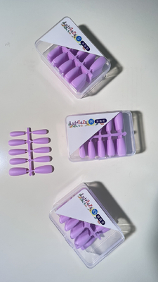 Private Label 30 Stück Soft Gel Press auf Falschnageln Kurz Mandel Quadrat Falschnagel Handgefertigt Französisch Gel Press auf Nageln