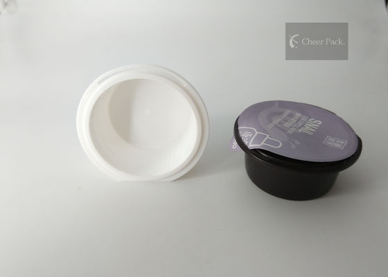 Plastikrezept-Satz der kapsel-23ml für Soßen-Verpackung, weiße/Schwarz-Farbe