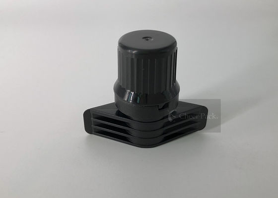 Schwarze Farbpolyäthylen-Torsions-Tüllen-Kappe 9.6mm für stehen oben Beutel