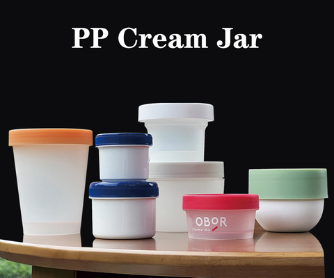 PP-PCR-Material 50 ml 100 ml 200 ml Breitmauldosen für Kosmetik Eiscreme, Mousse-Kuchen und Eiscreme