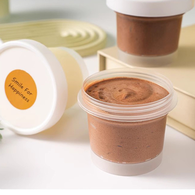 100 ml 200 ml Grüner Tee Avocado Eiscreme Mousse Tasse Frostcreme Schnee Gras Schlamm Film Dosen