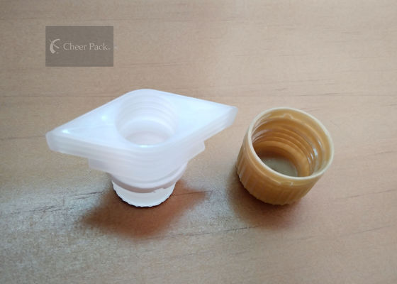 Weiße Nahrungsmittelgrad-Torsions-Tüllen-Kappe für Plastiktasche, 52mm Heißsiegel-Größe