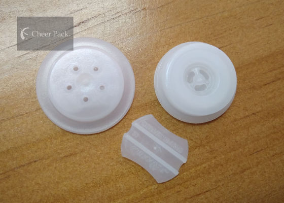 Des Weiß-eins Durchmesser Weisen-Luftventil-des Plastik23mm für den verpackenden Kaffee, fünf Löcher