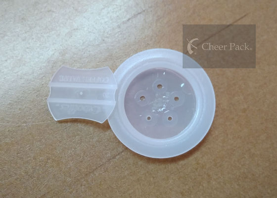 Des Weiß-eins Durchmesser Weisen-Luftventil-des Plastik23mm für den verpackenden Kaffee, fünf Löcher