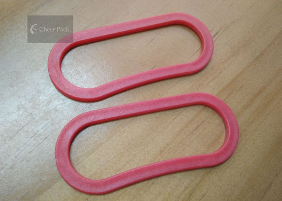 Heißsiegel-Art-Plastiktasche-Griff-rote Farbe-PET Fördermaschinen-Taschen-Griff-Halter