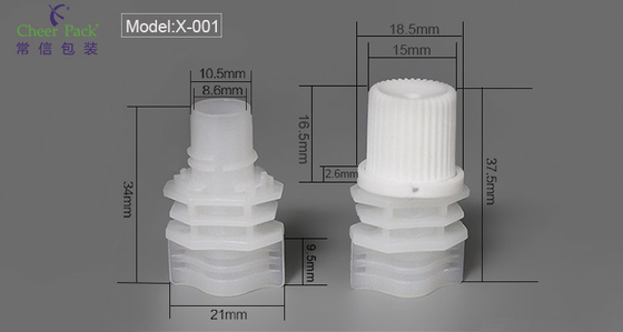 8.6mm Plastik-Spout-Kappen für die Verpackung von Sojamilchbeuteln