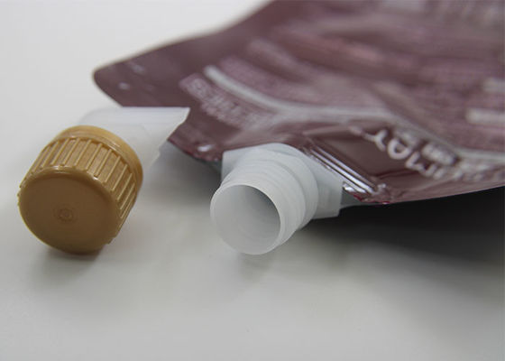 Plastik gießt die Tüllen-Abdeckungen, die auf Selbststand-Senkrechte lamellierten Beuteln versiegeln