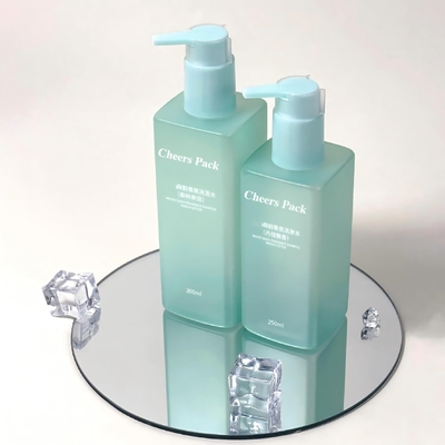 PET-Kosmetikflaschen für Shampoos, Körperwäsche mit Pumpe PET-Kosmetikflaschen