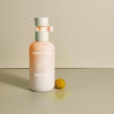 250 ml Flip Top Cap HDPE Plastik Shampoo Babycare Pink Flasche Lotion Pumpe Für kosmetische Verpackungen