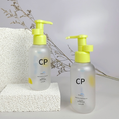 Runder Boden Shampoo Flasche Verpackung Presse Badeölflasche Kunststoff Wasch- und Duschgelflasche