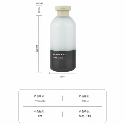 Farbiges Shampoo Flasche PET 200 ml 300 ml 500 ml Flasche