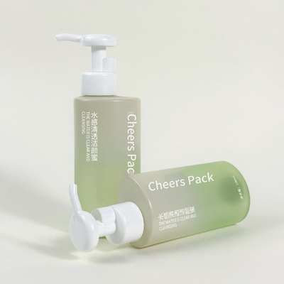 Neues Design Kosmetikbehälter 150ml/500ml Hautpflege Verpackung Weißgefälle PET-Flasche mit Lotionspumpe