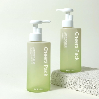 Neues Design Kosmetikbehälter 150ml/500ml Hautpflege Verpackung Weißgefälle PET-Flasche mit Lotionspumpe