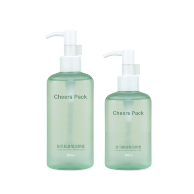 Grüne Luxus 50 ml 100 ml 450 ml runde Plastik-Kosmetik-Lotion Flaschen PP Material Druckpumpe Pressen Flaschen für Hautpflege Shampoo