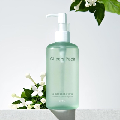 Grüne Luxus 50 ml 100 ml 450 ml runde Plastik-Kosmetik-Lotion Flaschen PP Material Druckpumpe Pressen Flaschen für Hautpflege Shampoo