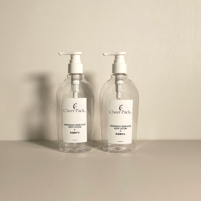 Luxus-PET-Plastik 300 ml Pumpflaschen Weiß Transparent Schwarz für Shampoo Conditioner Lotion Gesichtsreiniger Verpackung