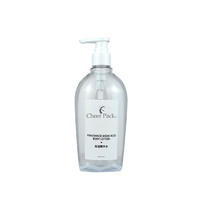 Luxus-PET-Plastik 300 ml Pumpflaschen Weiß Transparent Schwarz für Shampoo Conditioner Lotion Gesichtsreiniger Verpackung