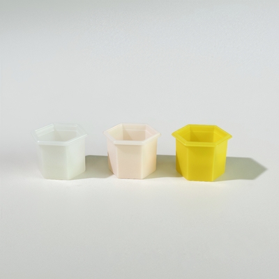 1.3ml Hexagon PP Plastikbecher mit Aluminiumfolie-Deckel für Kosmetika
