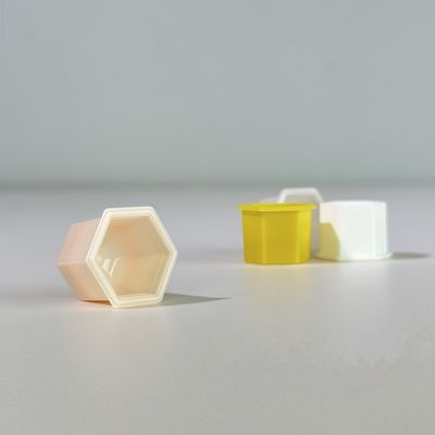 1.3ml Hexagon PP Plastikbecher mit Aluminiumfolie-Deckel für Kosmetika