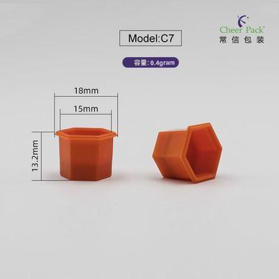 1.3ml Hexagon PP Plastikbecher mit Aluminiumfolie-Deckel für Kosmetika
