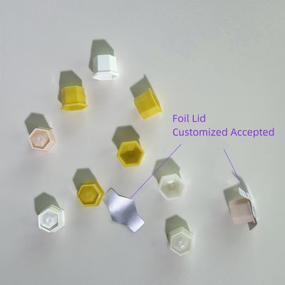 1.3ml Hexagon PP Plastikbecher mit Aluminiumfolie-Deckel für Kosmetika