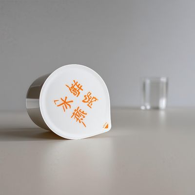 65ml PP/PS Kunststoffbecher mit Aluminiumfoliendeckel für Lebensmittelverpackungen