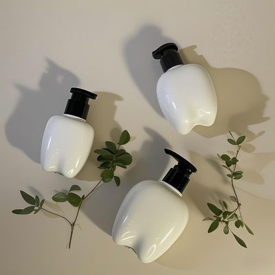 100-250ml Zahnförmige Kunststoffflasche mit Druckpumpe für Handwäsche, Haarlotion, Händedesinfektionsmittel, anpassbares Logo