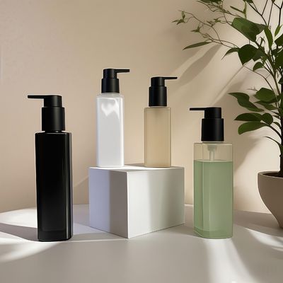 PET-Plastikflasche mit Presspumpenversiegelung für kosmetische Körperpflegeverpackungen in individuellen Farben