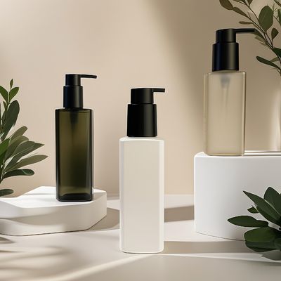 PET-Plastikflasche mit Presspumpenversiegelung für kosmetische Körperpflegeverpackungen in individuellen Farben