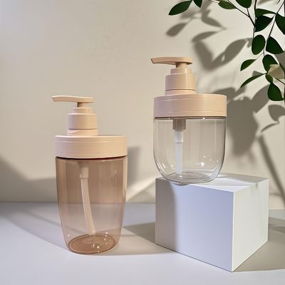 400 ml 500 ml PET-Kosmetikflasche aus Kunststoff mit Presspumpe für ätherisches Shampoo und Lotion