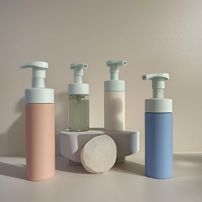 100 ml 120 ml 160 ml Plastik-Kosmetikflasche PET-Flasche für Shampoo Lotion Körperwasch mit Presspumpe und benutzerdefinierte Farbe
