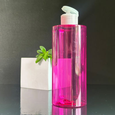 Besondere Lieferung Rot klares PET Plastik Lotion Flasche mit Druckscheibenkappe und 300/400/500ml Kapazität