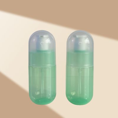 300ml Kapazität Transparente grüne PET-Pump-Spenderflasche für Kosmetik-Lotion mit individuellem Logo