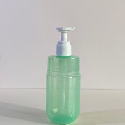 300ml Kapazität Transparente grüne PET-Pump-Spenderflasche für Kosmetik-Lotion mit individuellem Logo