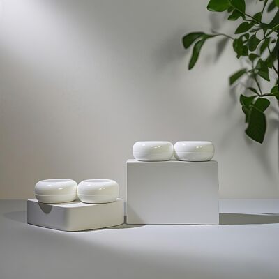 20 ml 40 ml Plastikflächige runde Kosmetikcreme-Gläser für Creme-Lotion-Produkte