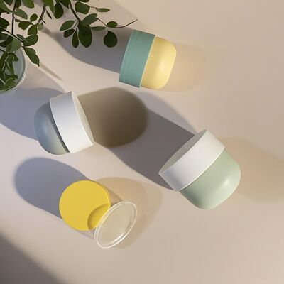 Nahrungsmittel PP Plastikglas mit Schraubendeckel und UV-gedrucktem Etikett für 150-500 ml kosmetische Gesichts- und Körpercremes (Cheer Pack)