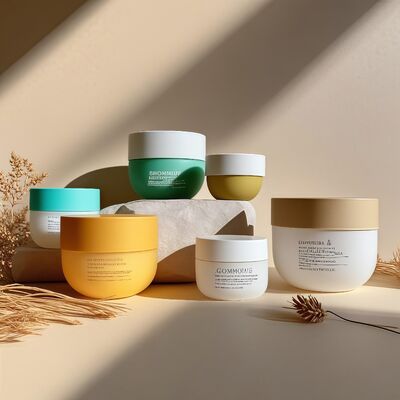 Nahrungsmittel PP Plastikglas mit Schraubendeckel und UV-gedrucktem Etikett für 150-500 ml kosmetische Gesichts- und Körpercremes (Cheer Pack)