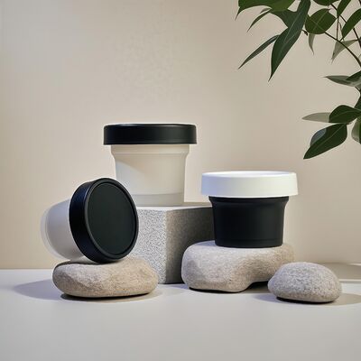 Lebensmittelechter 50-120ml Kunststoff-PP-Behälter mit PET-Basis für kosmetische Cremes, Körperlotionen, Snacks, Süßigkeiten, Kekse, Gelee und Milchaufbewahrung