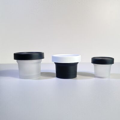 Lebensmittelechter 50-120ml Kunststoff-PP-Behälter mit PET-Basis für kosmetische Cremes, Körperlotionen, Snacks, Süßigkeiten, Kekse, Gelee und Milchaufbewahrung